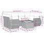 vidaXL 7-tlg. Garten-Sofagarnitur mit Kissen Grau Poly Rattan vidaXL 7-tlg. Garten-Sofagarnitur mit Kissen Grau Poly Rattan