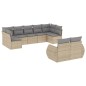 vidaXL 9-tlg. Garten-Sofagarnitur mit Kissen Beige Poly Rattan vidaXL 9-tlg. Garten-Sofagarnitur mit Kissen Beige Poly Rattan