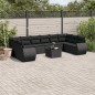 vidaXL 11-tlg. Garten-Sofagarnitur mit Kissen Schwarz Poly Rattan vidaXL 11-tlg. Garten-Sofagarnitur mit Kissen Schwarz Poly Rattan