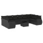 vidaXL 11-tlg. Garten-Sofagarnitur mit Kissen Schwarz Poly Rattan vidaXL 11-tlg. Garten-Sofagarnitur mit Kissen Schwarz Poly Rattan