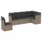 vidaXL 6-tlg. Garten-Sofagarnitur mit Kissen Grau Poly Rattan vidaXL 6-tlg. Garten-Sofagarnitur mit Kissen Grau Poly Rattan