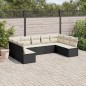 vidaXL 9-tlg. Garten-Sofagarnitur mit Kissen Schwarz Poly Rattan vidaXL 9-tlg. Garten-Sofagarnitur mit Kissen Schwarz Poly Rattan