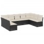 vidaXL 9-tlg. Garten-Sofagarnitur mit Kissen Schwarz Poly Rattan vidaXL 9-tlg. Garten-Sofagarnitur mit Kissen Schwarz Poly Rattan