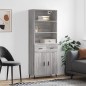Highboard Grau Sonoma 69,5x34x180 cm Holzwerkstoff Highboard Grau Sonoma 69,5x34x180 cm Holzwerkstoff