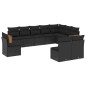 vidaXL 10-tlg. Garten-Sofagarnitur mit Kissen Schwarz Poly Rattan vidaXL 10-tlg. Garten-Sofagarnitur mit Kissen Schwarz Poly Rattan