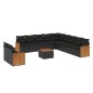vidaXL 12-tlg. Garten-Sofagarnitur mit Kissen Schwarz Poly Rattan vidaXL 12-tlg. Garten-Sofagarnitur mit Kissen Schwarz Poly Rattan