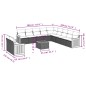 vidaXL 12-tlg. Garten-Sofagarnitur mit Kissen Schwarz Poly Rattan vidaXL 12-tlg. Garten-Sofagarnitur mit Kissen Schwarz Poly Rattan