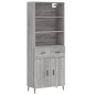 Highboard Grau Sonoma 69,5x34x180 cm Holzwerkstoff Highboard Grau Sonoma 69,5x34x180 cm Holzwerkstoff