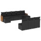 vidaXL 10-tlg. Garten-Sofagarnitur mit Kissen Schwarz Poly Rattan vidaXL 10-tlg. Garten-Sofagarnitur mit Kissen Schwarz Poly Rattan