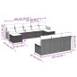 vidaXL 10-tlg. Garten-Sofagarnitur mit Kissen Schwarz Poly Rattan vidaXL 10-tlg. Garten-Sofagarnitur mit Kissen Schwarz Poly Rattan