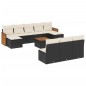 vidaXL 11-tlg. Garten-Sofagarnitur mit Kissen Schwarz Poly Rattan vidaXL 11-tlg. Garten-Sofagarnitur mit Kissen Schwarz Poly Rattan