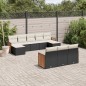 vidaXL 10-tlg. Garten-Sofagarnitur mit Kissen Schwarz Poly Rattan vidaXL 10-tlg. Garten-Sofagarnitur mit Kissen Schwarz Poly Rattan
