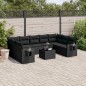 vidaXL 10-tlg. Garten-Sofagarnitur mit Kissen Schwarz Poly Rattan vidaXL 10-tlg. Garten-Sofagarnitur mit Kissen Schwarz Poly Rattan