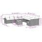vidaXL 11-tlg. Garten-Sofagarnitur mit Kissen Grau Poly Rattan vidaXL 11-tlg. Garten-Sofagarnitur mit Kissen Grau Poly Rattan