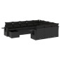 vidaXL 11-tlg. Garten-Sofagarnitur mit Kissen Schwarz Poly Rattan vidaXL 11-tlg. Garten-Sofagarnitur mit Kissen Schwarz Poly Rattan
