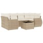 vidaXL 7-tlg. Garten-Sofagarnitur mit Kissen Beige Poly Rattan vidaXL 7-tlg. Garten-Sofagarnitur mit Kissen Beige Poly Rattan