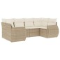 vidaXL 6-tlg. Garten-Sofagarnitur mit Kissen Beige Poly Rattan vidaXL 6-tlg. Garten-Sofagarnitur mit Kissen Beige Poly Rattan