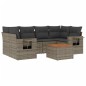 vidaXL 7-tlg. Garten-Sofagarnitur mit Kissen Grau Poly Rattan vidaXL 7-tlg. Garten-Sofagarnitur mit Kissen Grau Poly Rattan