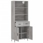 Highboard Grau Sonoma 69,5x34x180 cm Holzwerkstoff Highboard Grau Sonoma 69,5x34x180 cm Holzwerkstoff