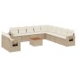 vidaXL 12-tlg. Garten-Sofagarnitur mit Kissen Beige Poly Rattan vidaXL 12-tlg. Garten-Sofagarnitur mit Kissen Beige Poly Rattan