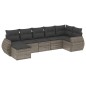 vidaXL 7-tlg. Garten-Sofagarnitur mit Kissen Grau Poly Rattan vidaXL 7-tlg. Garten-Sofagarnitur mit Kissen Grau Poly Rattan