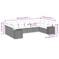 vidaXL 10-tlg. Garten-Sofagarnitur mit Kissen Grau Poly Rattan vidaXL 10-tlg. Garten-Sofagarnitur mit Kissen Grau Poly Rattan
