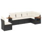 vidaXL 6-tlg. Garten-Sofagarnitur mit Kissen Schwarz Poly Rattan vidaXL 6-tlg. Garten-Sofagarnitur mit Kissen Schwarz Poly Rattan