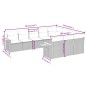 vidaXL 10-tlg. Garten-Sofagarnitur mit Kissen Schwarz Poly Rattan vidaXL 10-tlg. Garten-Sofagarnitur mit Kissen Schwarz Poly Rattan