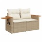 vidaXL 7-tlg. Garten-Sofagarnitur mit Kissen Beige Poly Rattan vidaXL 7-tlg. Garten-Sofagarnitur mit Kissen Beige Poly Rattan