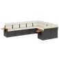 vidaXL 9-tlg. Garten-Sofagarnitur mit Kissen Schwarz Poly Rattan vidaXL 9-tlg. Garten-Sofagarnitur mit Kissen Schwarz Poly Rattan