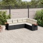 vidaXL 6-tlg. Garten-Sofagarnitur mit Kissen Schwarz Poly Rattan vidaXL 6-tlg. Garten-Sofagarnitur mit Kissen Schwarz Poly Rattan