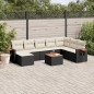 vidaXL 9-tlg. Garten-Sofagarnitur mit Kissen Schwarz Poly Rattan vidaXL 9-tlg. Garten-Sofagarnitur mit Kissen Schwarz Poly Rattan