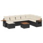 vidaXL 9-tlg. Garten-Sofagarnitur mit Kissen Schwarz Poly Rattan vidaXL 9-tlg. Garten-Sofagarnitur mit Kissen Schwarz Poly Rattan