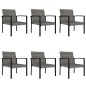 vidaXL 7-tlg. Garten-Essgruppe Poly Rattan Grau vidaXL 7-tlg. Garten-Essgruppe Poly Rattan Grau