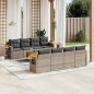 vidaXL 9-tlg. Garten-Sofagarnitur mit Kissen Grau Poly Rattan vidaXL 9-tlg. Garten-Sofagarnitur mit Kissen Grau Poly Rattan