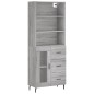 Highboard Grau Sonoma 69,5x34x180 cm Holzwerkstoff Highboard Grau Sonoma 69,5x34x180 cm Holzwerkstoff