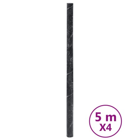 vidaXL Möbelfolien Selbstklebend Marmor-Optik Schwarz 90x500 cm PVC