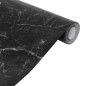 vidaXL Möbelfolien Selbstklebend Marmor-Optik Schwarz 90x500 cm PVC vidaXL Möbelfolien Selbstklebend Marmor-Optik Schwarz 90x500 cm PVC