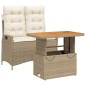 vidaXL 2-tlg. Garten-Essgruppe mit Kissen Beige Poly Rattan vidaXL 2-tlg. Garten-Essgruppe mit Kissen Beige Poly Rattan