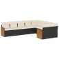 vidaXL 9-tlg. Garten-Sofagarnitur mit Kissen Schwarz Poly Rattan vidaXL 9-tlg. Garten-Sofagarnitur mit Kissen Schwarz Poly Rattan