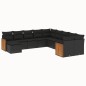vidaXL 11-tlg. Garten-Sofagarnitur mit Kissen Schwarz Poly Rattan vidaXL 11-tlg. Garten-Sofagarnitur mit Kissen Schwarz Poly Rattan