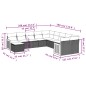 vidaXL 11-tlg. Garten-Sofagarnitur mit Kissen Schwarz Poly Rattan vidaXL 11-tlg. Garten-Sofagarnitur mit Kissen Schwarz Poly Rattan