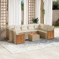 vidaXL 10-tlg. Garten-Sofagarnitur mit Kissen Beige Poly Rattan vidaXL 10-tlg. Garten-Sofagarnitur mit Kissen Beige Poly Rattan