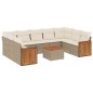 vidaXL 10-tlg. Garten-Sofagarnitur mit Kissen Beige Poly Rattan vidaXL 10-tlg. Garten-Sofagarnitur mit Kissen Beige Poly Rattan