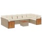 vidaXL 11-tlg. Garten-Sofagarnitur mit Kissen Beige Poly Rattan vidaXL 11-tlg. Garten-Sofagarnitur mit Kissen Beige Poly Rattan