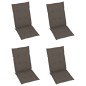 Gartenstühle 4 Stk. mit Taupe Kissen Massivholz Teak Gartenstühle 4 Stk. mit Taupe Kissen Massivholz Teak