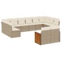 vidaXL 12-tlg. Garten-Sofagarnitur mit Kissen Beige Poly Rattan vidaXL 12-tlg. Garten-Sofagarnitur mit Kissen Beige Poly Rattan