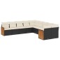 vidaXL 10-tlg. Garten-Sofagarnitur mit Kissen Schwarz Poly Rattan vidaXL 10-tlg. Garten-Sofagarnitur mit Kissen Schwarz Poly Rattan