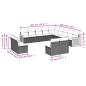 vidaXL 13-tlg. Garten-Sofagarnitur mit Kissen Schwarz Poly Rattan vidaXL 13-tlg. Garten-Sofagarnitur mit Kissen Schwarz Poly Rattan