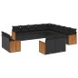 vidaXL 13-tlg. Garten-Sofagarnitur mit Kissen Schwarz Poly Rattan vidaXL 13-tlg. Garten-Sofagarnitur mit Kissen Schwarz Poly Rattan